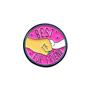 Fur Baby Besties Fist Bump Enamel Pin
